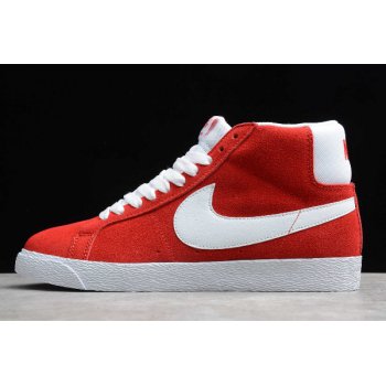 2019 Nike SB Blazer Suede Mid University Red 864349-611 Shoes